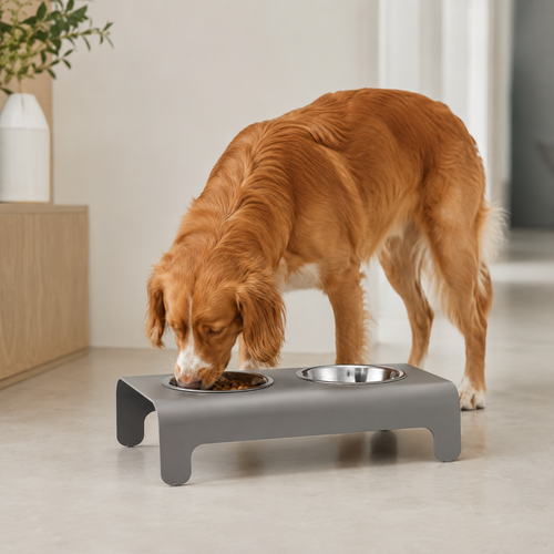 Comedouro RICO para Gatos e Cães — Cinzento  | Labbvenn