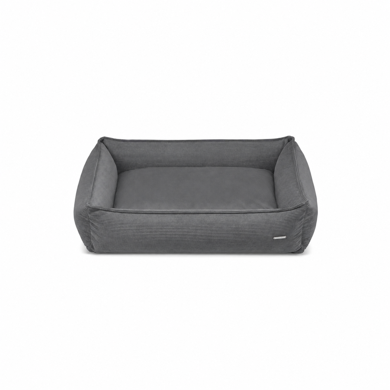 Cama para Cão STRIPPO em Veludo Cotelê — Cinzento Escuro | Labbvenn