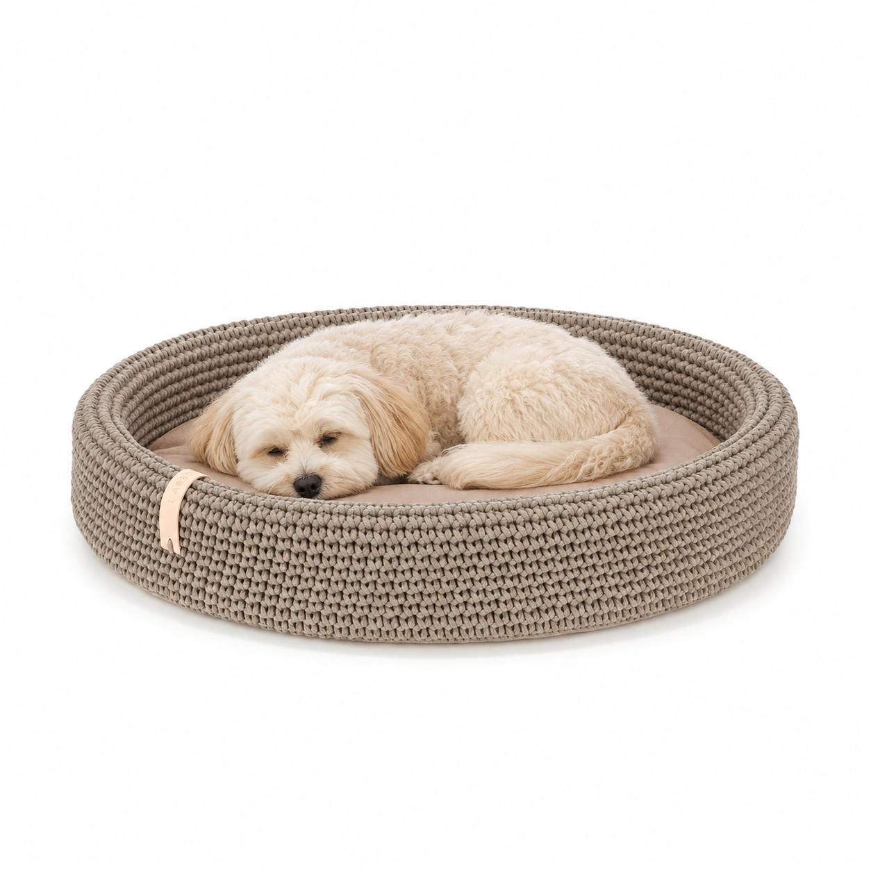 Cama para Cão LUKKO em Corda Trançada — Castanho Claro | Labbvenn