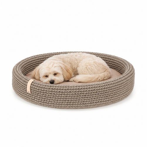 Cama para Cão LUKKO em Corda Trançada — Castanho Claro | Labbvenn