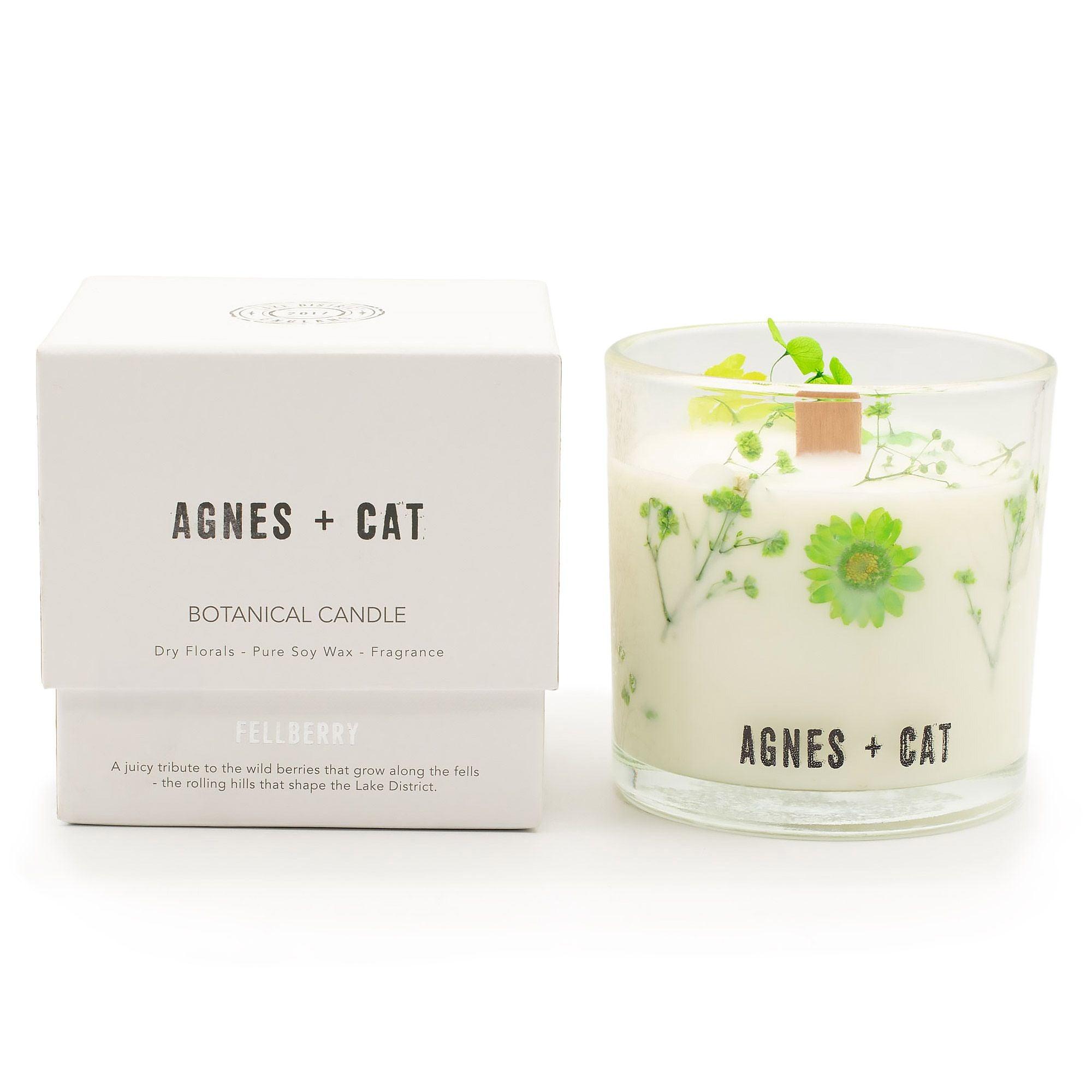 Vela Botânica de Cera de Soja Agnes + Cat - Fellberry