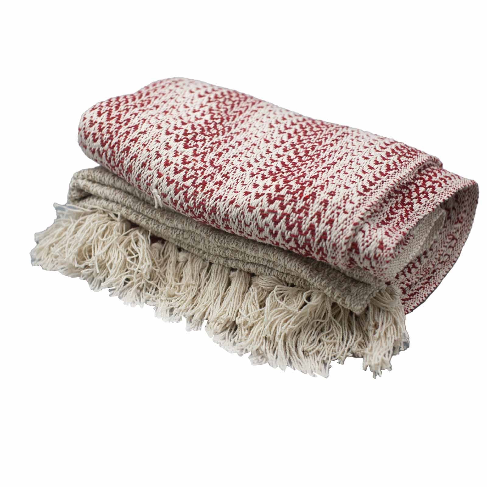 Manta Boho Bicolor — Ruby Two Tone