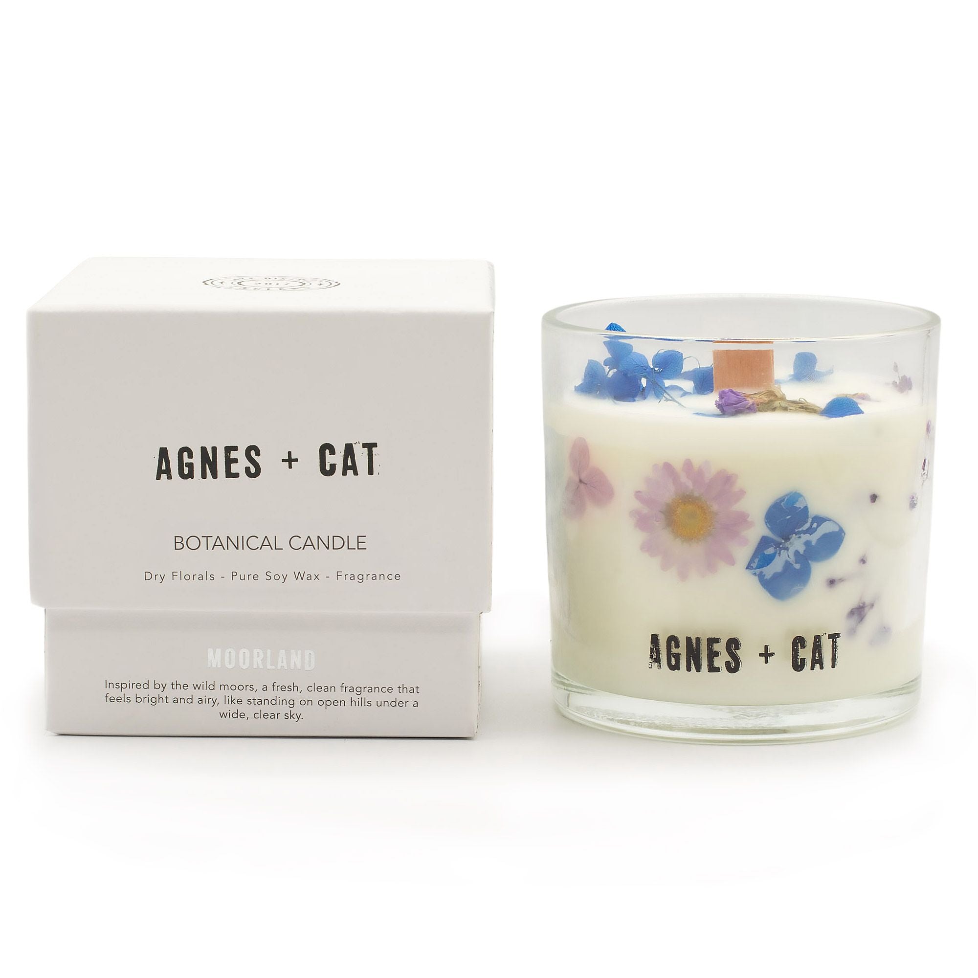 Vela Botânica de Cera de Soja Agnes + Cat - Moorland