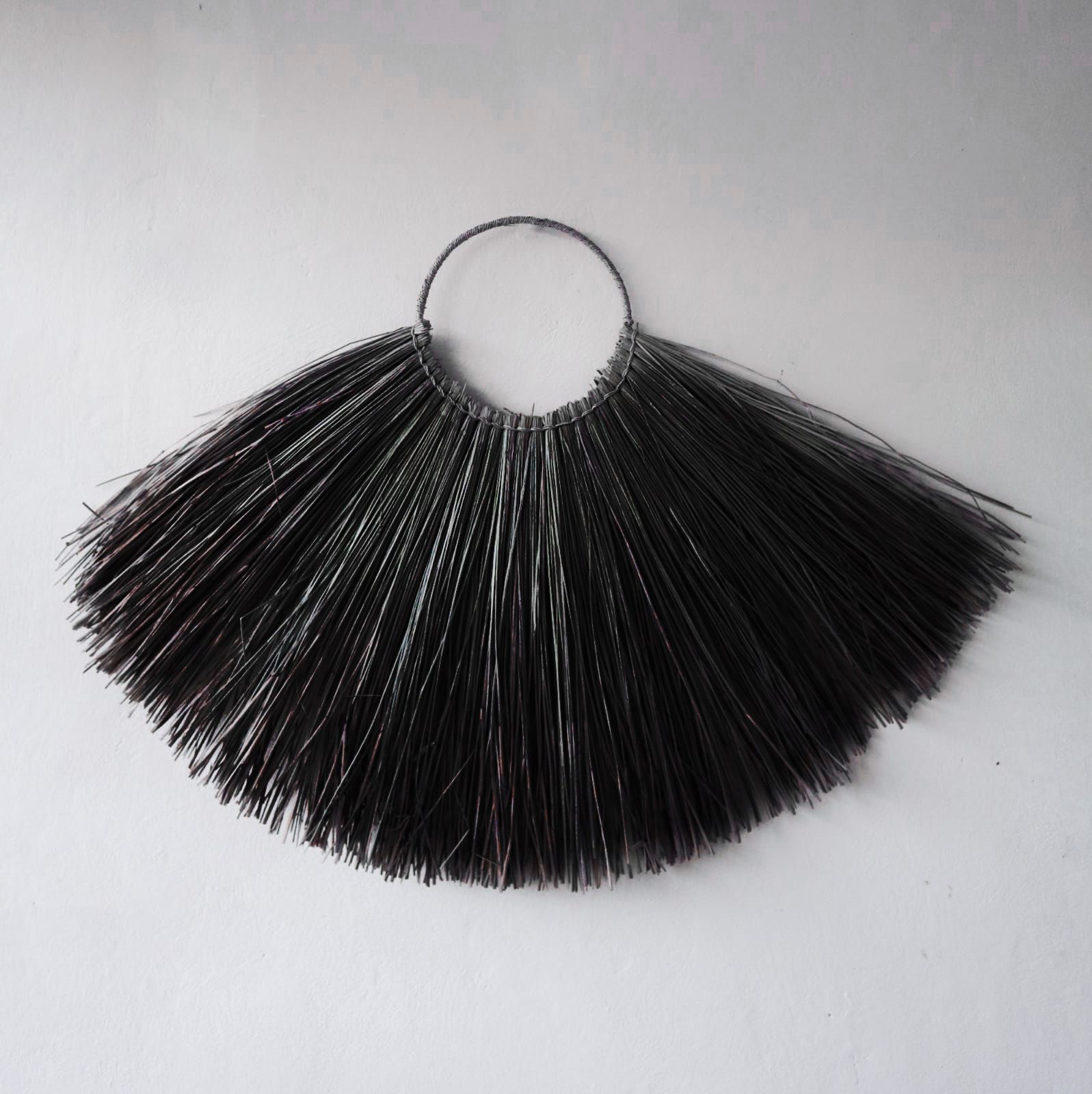 Leque de Algas Marinhas Grande — Decoração de Parede Preto
