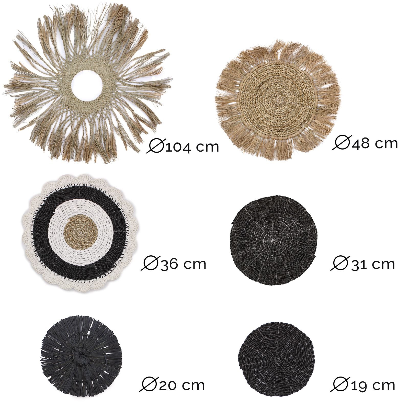 Conjunto de Seis Quadros Naturais — Coleção Abu-Abu