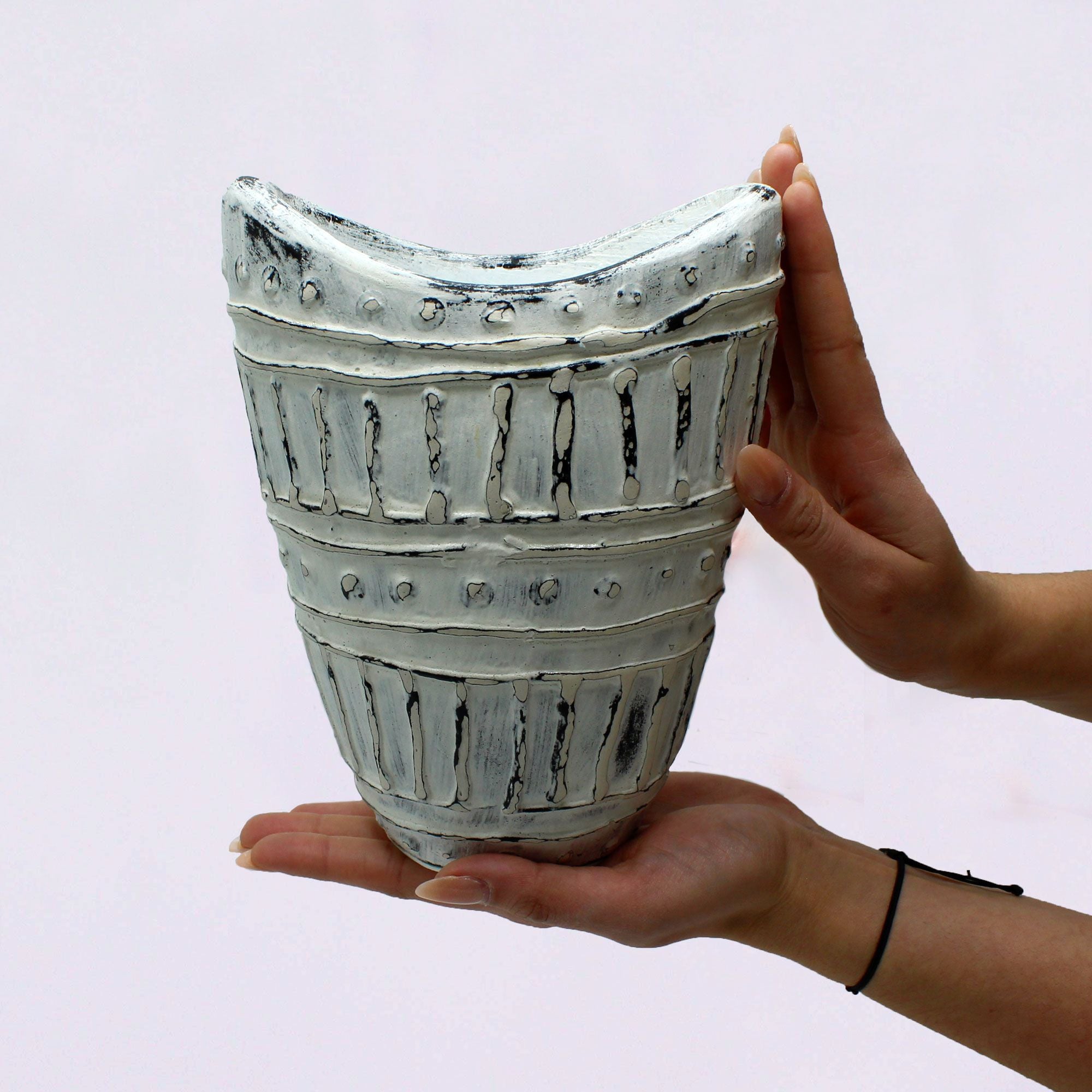 Jarro de Cerâmica Colo Largo — Creme 22cm