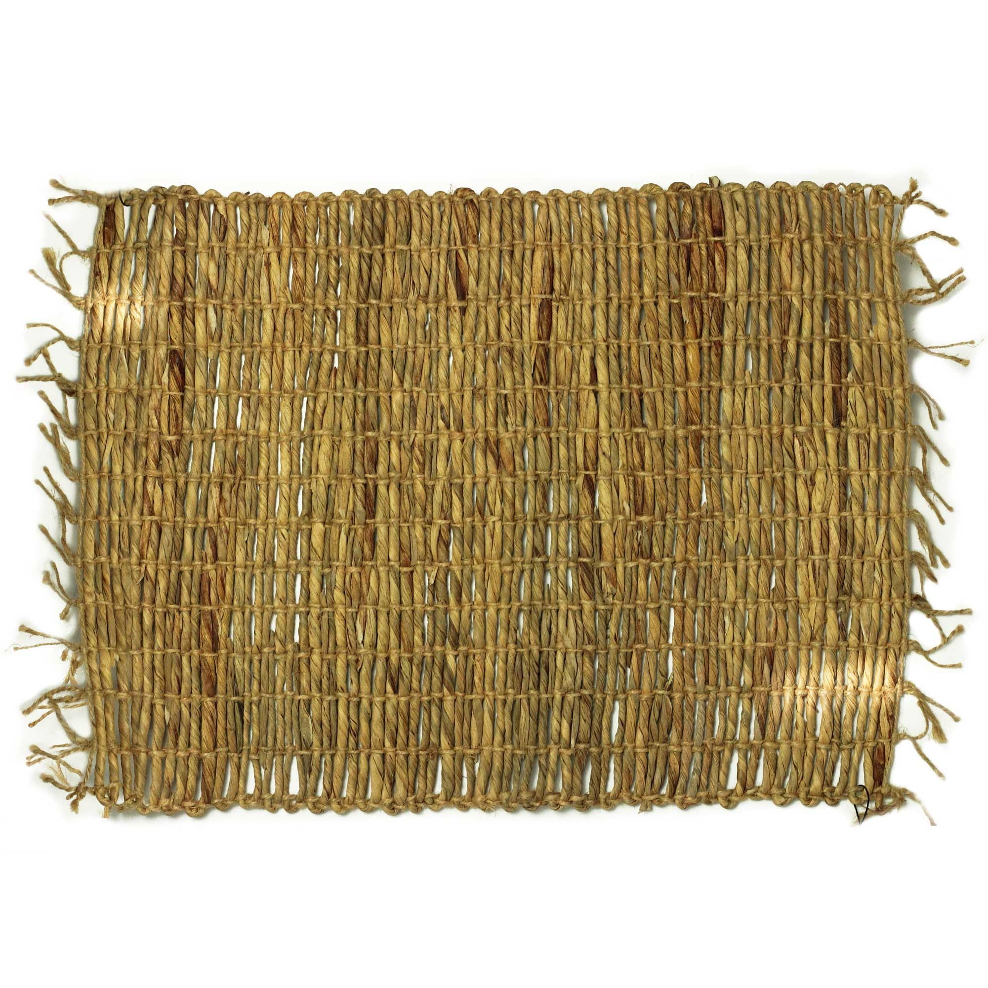 Individual de Mesa em Jacinto de Água Natural com Franjas