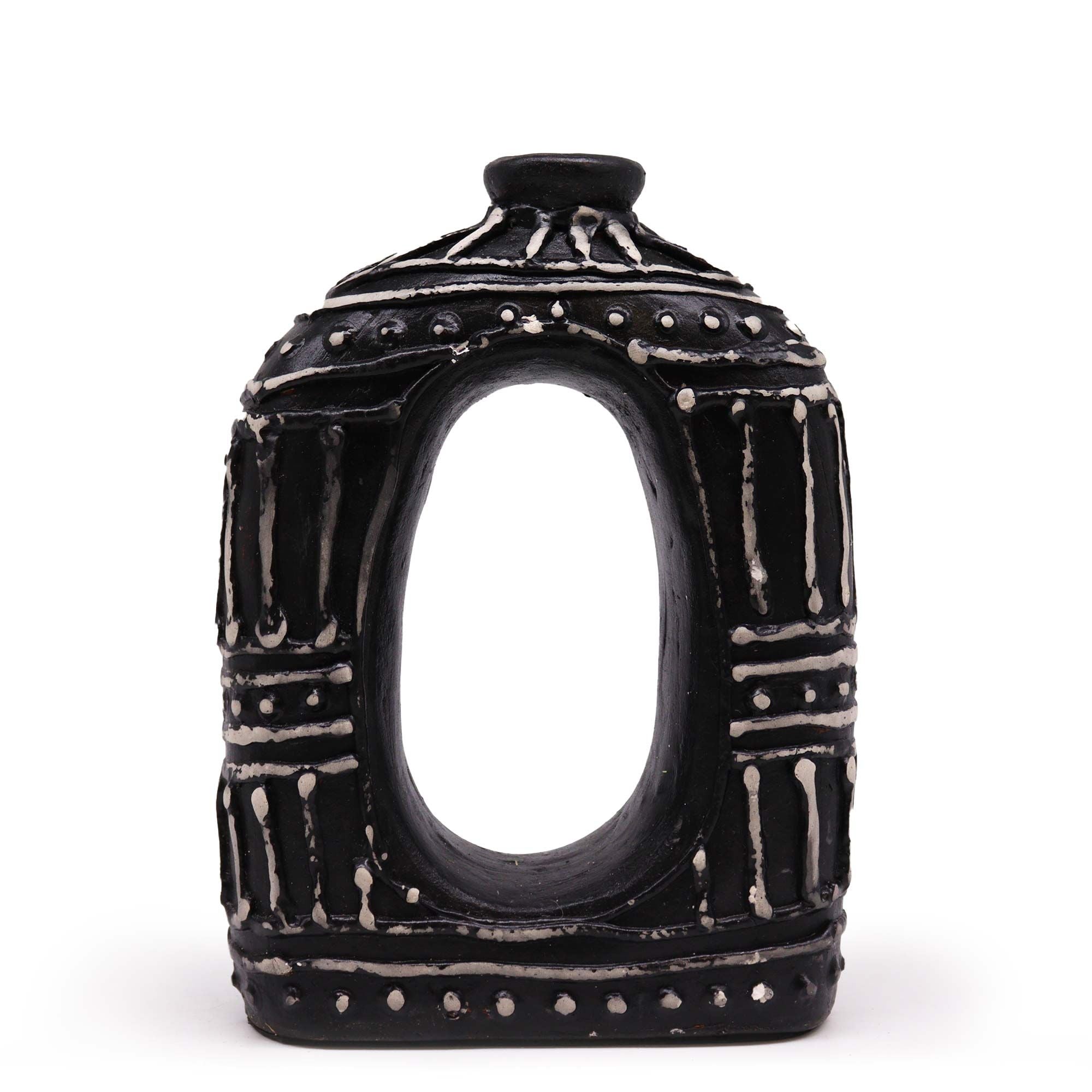 Jarro Oval em Cerâmica Donut — Chocolate 23cm