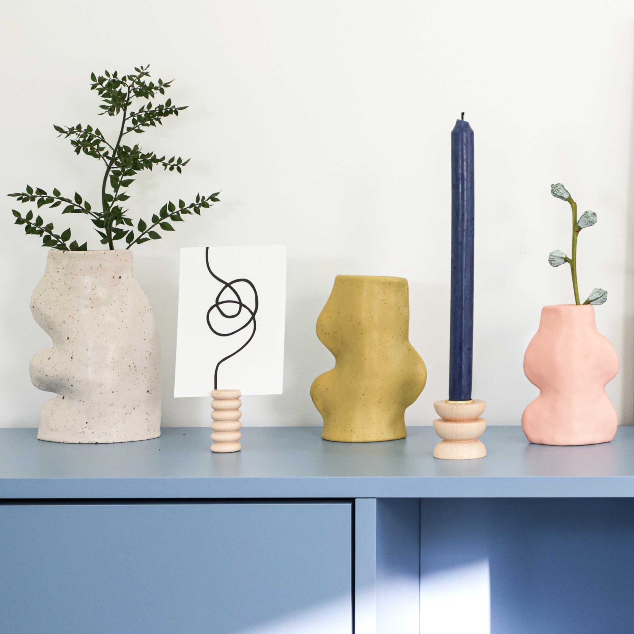 Fluxo Ceramic Vase Medium - Pistachio